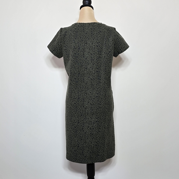 LOFT Black and Green Midi Dress - Picture 2 of 6